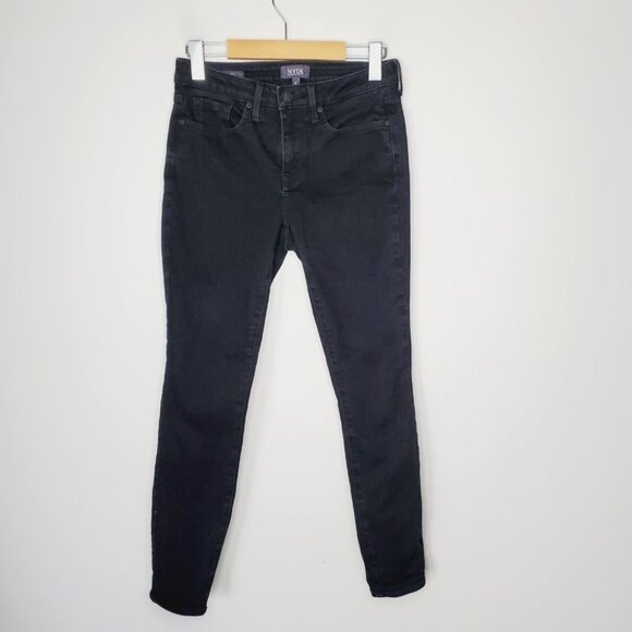 NYDJ Charcoal  Black Liftxtuck Ami Skinny Mid Rise Jeans - Picture 3 of 11